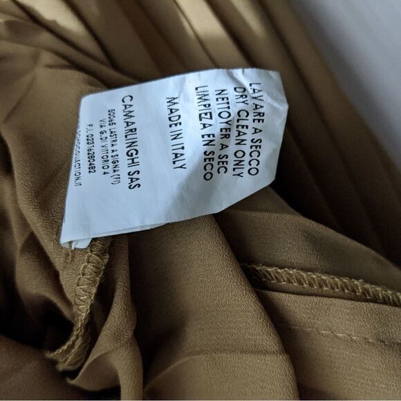 Italian two tone maxi pleated skirt size 38 Small @K - Picture 10 of 11